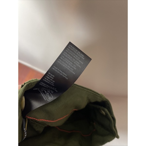 Maeve Anthropologie The Colette Green Viscose Linen Pant Sz 26 - Picture 10 of 10